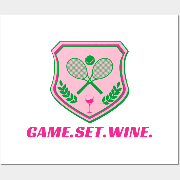 Tennis Game Set Wine Wall Art by MalibuSun